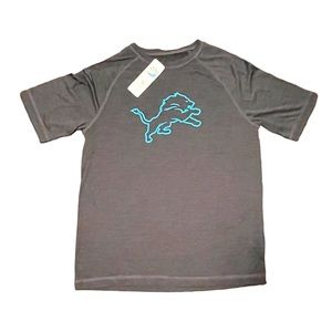 NWT Detroit Lions NFL Gray and Blue Football T-Shirt Men’s Size M